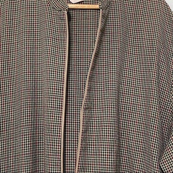BonWorth Small Houndstooth Checked Bomber Jacket size XL- Petite - Picture 3 of 11